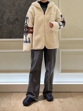 「PENDLETON（ペンドルトン）のアイテム（ジャケット/アウター）」を使った、Hayashida さん（レディース・162cm）の冬コーディネート