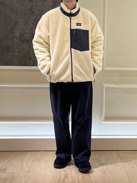 「TAION（タイオン）のアイテム（ブルゾン）」を使った、Hayashida さん（レディース・162cm）の冬コーディネート
