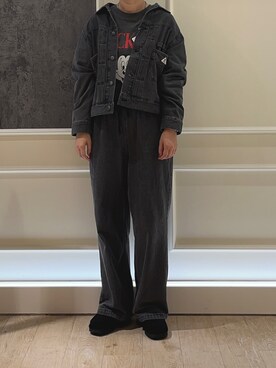 「秋先取りコーデ」｜「アイテム（デニムジャケット）」を使った、Hayashida さん（レディース・162cm）の秋コーディネート