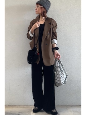 「アイテム（アナログ腕時計）」を使った、tomoさん（レディース・153cm）の秋コーディネート