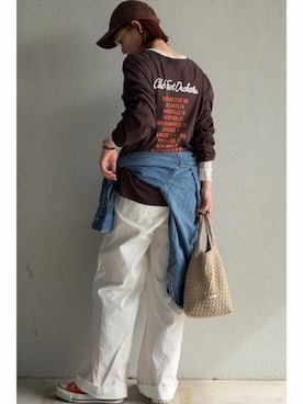 「SLOBE IENA（スローブイエナ）のアイテム」を使った、tomoさん（レディース・153cm）の春コーディネート