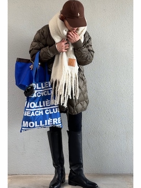 「FRAMeWORK（フレームワーク）のアイテム」を使った、tomoさん（レディース・153cm）の冬コーディネート