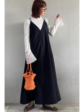 「SLOBE IENA（スローブイエナ）のアイテム（バレエシューズ）」を使った、tomoさん（レディース・153cm）の春コーディネート