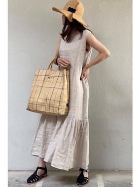 「JOURNAL STANDARD relume（ジャーナルスタンダード　レリューム）のアイテム（ワンピース/ドレス）」を使った、tomoさん（レディース・153cm）の夏コーディネート