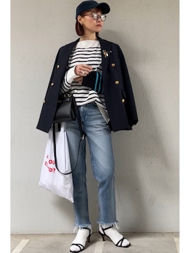 「SLOBE IENA（スローブイエナ）のアイテム（サンダル）」を使った、tomoさん（レディース・153cm）の春コーディネート