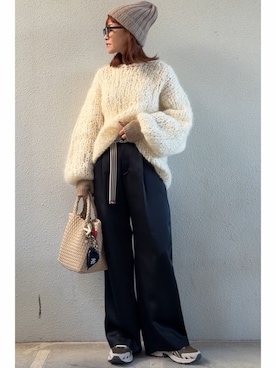 「FRAMeWORK（フレームワーク）のアイテム」を使った、tomoさん（レディース・153cm）の冬コーディネート