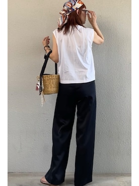 「アイテム（財布/小物）」を使った、tomoさん（レディース・153cm）の夏コーディネート