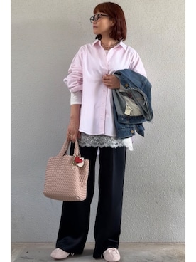 「IENA（イエナ）のアイテム（パンツ）」を使った、tomoさん（レディース・153cm）の春コーディネート