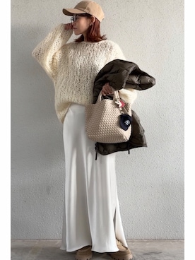 「ワントーンコーデ」｜tomoさん（レディース・153cm）の冬コーディネート