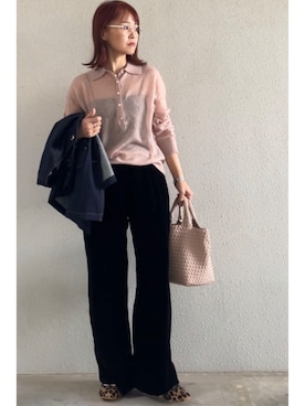 「アイテム（ピアス（両耳用））」を使った、tomoさん（レディース・153cm）の秋コーディネート