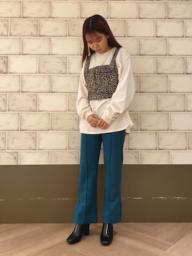 「ORiental TRaffic（オリエンタルトラフィック）のアイテム（ブーツ）」を使った、ORientalTRaffic ルクア1100店さん（レディース・162cm）の秋コーディネート