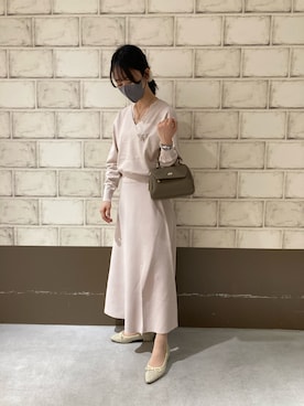 「春カラー」｜「アイテム（バレエシューズ）」を使った、ORientalTRaffic ルクア1100店さん（レディース・162cm）の冬コーディネート