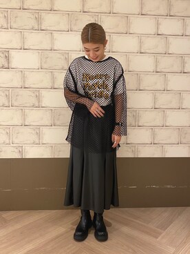 「ORiental TRaffic（オリエンタルトラフィック）のアイテム（ブーツ）」を使った、ORientalTRaffic ルクア1100店さん（レディース・162cm）の秋コーディネート