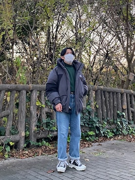 「アイテム（ポーチ）」を使った、yoshiさん（メンズ・160cm）の冬コーディネート