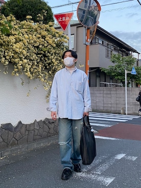 「アイテム（ハンドバッグ）」を使った、yoshiさん（メンズ・160cm）の春コーディネート