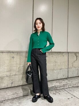 「Kastane」｜「アイテム（スリッポン）」を使った、MOTOZAWA HONOKAさん（レディース・159cm）の冬コーディネート