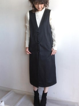 「DISCOAT（ディスコート）のアイテム（その他アウター）」を使った、こっつんこーでさん（レディース・161cm）の秋コーディネート