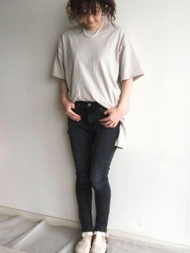 「SHIPS（シップス）の淡水パールマンテルネックレス 40cm（ネックレス）」を使った、こっつんこーでさん（レディース・161cm）の夏コーディネート