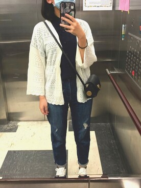 「AS KNOW AS plus（アズノゥアズプラス）のアイテム（その他アウター）」を使った、Judyさん（レディース・156cm）の夏コーディネート