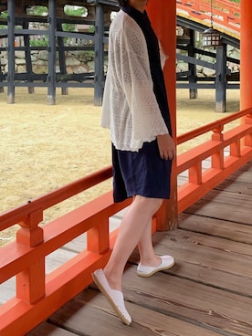 「AS KNOW AS plus（アズノゥアズプラス）のアイテム（その他アウター）」を使った、Judyさん（レディース・156cm）の夏コーディネート