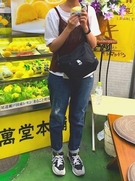 「AS KNOW AS plus（アズノゥアズプラス）のアイテム（キャミソール）」を使った、Judyさん（レディース・156cm）の夏コーディネート
