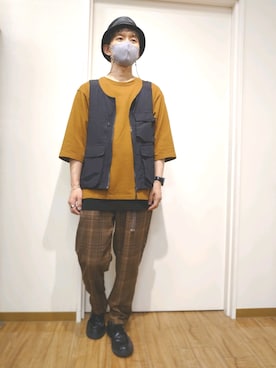 「ikka（イッカ）のアイテム（その他アウター）」を使った、キヨキヨさん（メンズ・167cm）の夏コーディネート