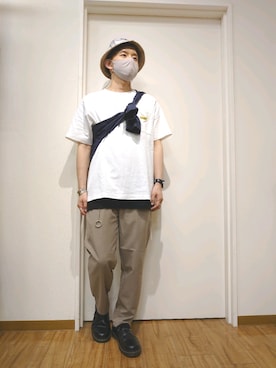 「Sens de vie（サンスドゥウ゛ィ）のアイテム」を使った、キヨキヨさん（メンズ・167cm）の夏コーディネート