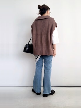 「アイテム（チャーム）」を使った、SACHIさん（レディース・150cm）の秋コーディネート