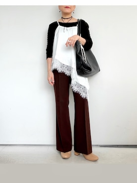 「アシンメトリー」｜SACHIさん（レディース・150cm）の春コーディネート