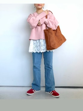 「ammy.（エイミードット）のアイテム」を使った、SACHIさん（レディース・150cm）の冬コーディネート