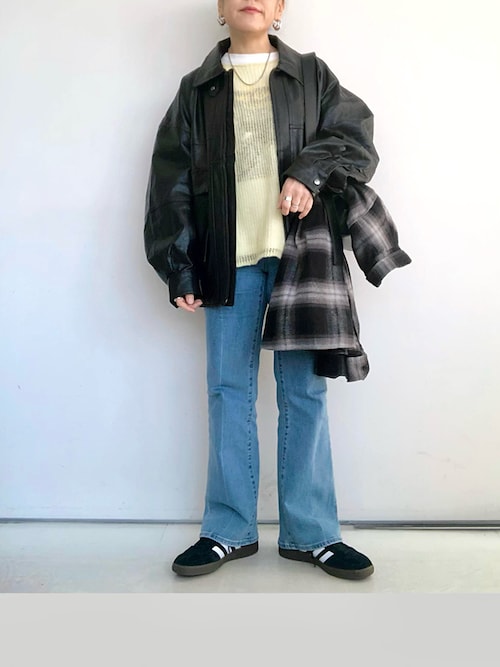 専用 訳あり ヤマダヤ soeur7 スール ボンディング×ニット MA-1 BONJOUR SAGAN公式オンラインストア / arm rib stitch cropped