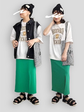 「アイテム（ピアス（両耳用））」を使った、SACHIさん（レディース・150cm）の春コーディネート