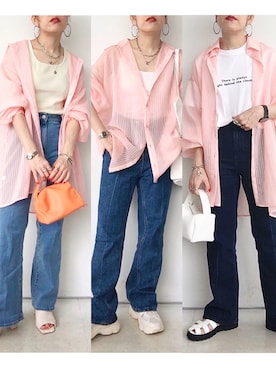 「おしゃれスタ（オシャレスタ）のアイテム」を使った、SACHIさん（レディース・150cm）の夏コーディネート