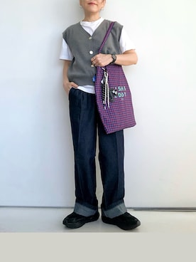 「アイテム（チャーム）」を使った、SACHIさん（レディース・150cm）の秋コーディネート
