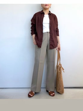 「IAMUSE（アイアミューズ）のアイテム」を使った、SACHIさん（レディース・150cm）の春コーディネート
