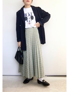 「ミッキーT」｜「アイテム（ジャケット/アウター）」を使った、SACHIさん（レディース・150cm）の春コーディネート
