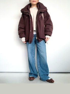 「アイテム（バレエシューズ）」を使った、SACHIさん（レディース・150cm）の冬コーディネート