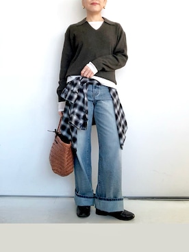 SACHIさん（骨格ストレート・レディース・150cm）の冬コーディネート