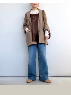 「Bonjour Sagan（ボンジュールサガン）のアイテム」を使った、SACHIさん（レディース・150cm）の春コーディネート