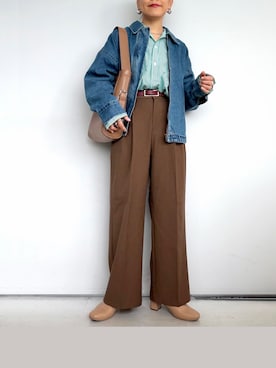 「CLEA（クレア）のアイテム」を使った、SACHIさん（レディース・150cm）の秋コーディネート