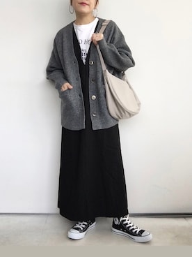 「重ね着ベストシーズン」｜「アイテム（ジャンパースカート）」を使った、SACHIさん（レディース・150cm）の秋コーディネート
