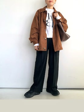 「アイテム（ブルゾン）」を使った、SACHIさん（レディース・150cm）の秋コーディネート