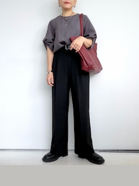 「JEANASIS（ジーナシス）のアイテム」を使った、SACHIさん（レディース・150cm）の秋コーディネート