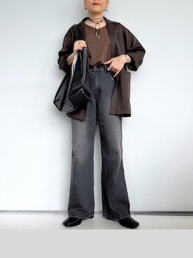 「OMNES（オムネス）のアイテム（トップス）」を使った、SACHIさん（レディース・150cm）の秋コーディネート