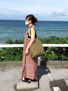 「海コーデ」｜SACHIさん（レディース・150cm）の夏コーディネート