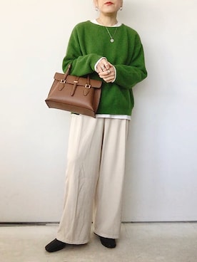 「nugu」｜「アイテム（トレンチコート）」を使った、SACHIさん（レディース・150cm）の冬コーディネート