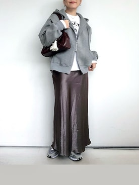 「アイテム（チャーム）」を使った、SACHIさん（レディース・150cm）の秋コーディネート