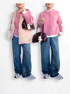 「アイテム（ボストンバッグ）」を使った、SACHIさん（レディース・150cm）の秋コーディネート