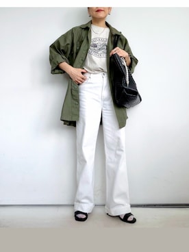 「アイテム（チャーム）」を使った、SACHIさん（レディース・150cm）の春コーディネート