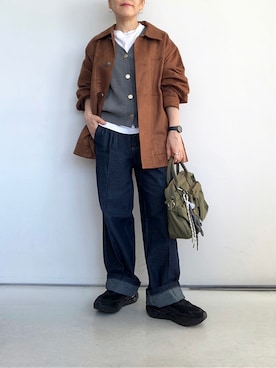 「アイテム（チャーム）」を使った、SACHIさん（レディース・150cm）の秋コーディネート